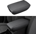 INTGET Center Console Cover for Kia K4 Accessories 2025 2026 LX/LXS/EX/GT-Line/GT-Line Turbo Car Interior Leather Armrest Arm Rest Lid Cushion Pad Protector (Black Stitches, for 2025+ K4)