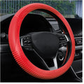 Steering Wheel Cover, Car Silicone Steering Wheel Protector, Anti-Slip Soft Odorless Wheel Covers, Universal 14-15 Inch Steering Wheel, Automotive Interior Accessories (Red)