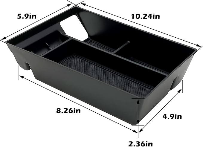 JOJOMARK Compatible with Ford Mustang Mach-E 2021 2022 2023 2024 Accessories Center Console Organizer Interior Storage Box Tray