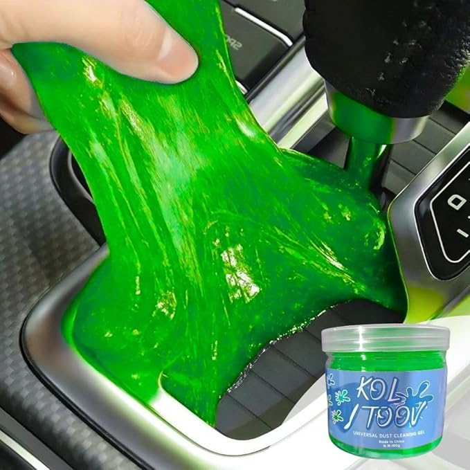 Ultimate Green Car Cleaning Gel: Automotive Detailing Putty for Interior Care, Vent Cleaning, and Dust Removal Reusable Cleaning Slime for Car, Keyboard, and Camera, Car Travel Essentials
