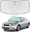 for Honda Accord 8th Gen 2008-2012 Windshield Sun Shade - 4 Layers Car Sunshades for Front Windows Shade Cover Custom Fit Accord 8th Gen Sun Visor 240T Retractable Shade Blocks UV Rays Car Accessories