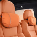 2 Pcs Car Headrest Neck Pillow for Driving,Premium Skin-Feeling Napa Leather Soft and Comfortable Headrest,Two Gears of Height Adjustment Car Seat Headrest Pillow Car Interior Accessories