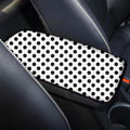 White Wave Spot Car Armrest Cover Seat Box Mat Auto Decorations Interior Fit Most Vehicle SUV Truck Sedan