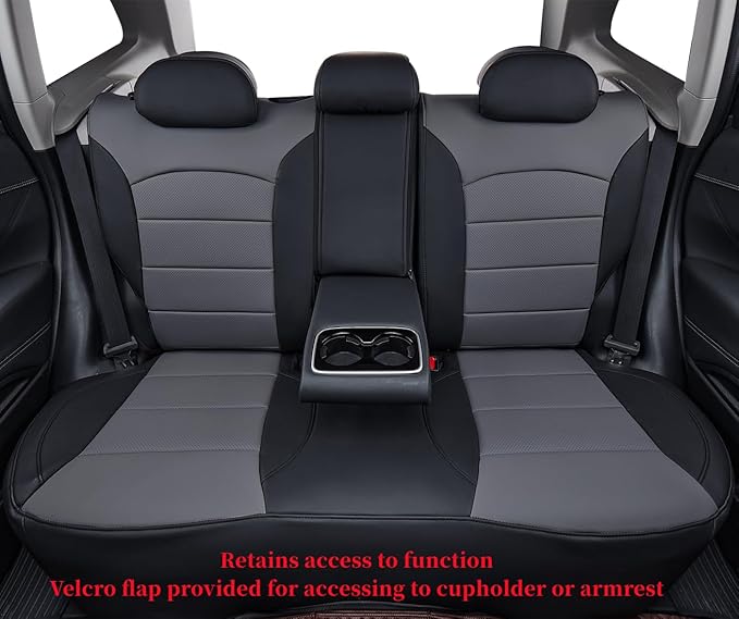 coverdream Custom Seat Covers Compatible with Select Subaru Legacy 2015 2016 2017 2018 2019 Models - Leatherette (Black/Gray,Full Set)