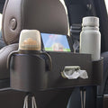 5-in-1 Car Backseat Organizer, 2026 Multifunctional Seat Back Storage Box with Cup Holder, Tissue Box, Phone Holder and 2 Hooks, Premium Leather Car Organizer for Tidy Car (Mocha Brown-1Pc)