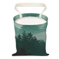 AUEKLLW Car Trash Can, Hanging Garbage Bin for Men and Women, Cute Car Organizer and Storage Bag, Canvas Vehicle Trash Can Bag Easy-to-Install Cute Green Mountain