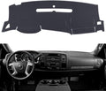 Dashboard Cover for GMC Sierra and Chevrolet Silverado- Fits 2007-2013 Models with Two Glove Boxes. Custom Fit Dash Mat, Won't Break Dash Sensors(Premium Carpet, Gray)
