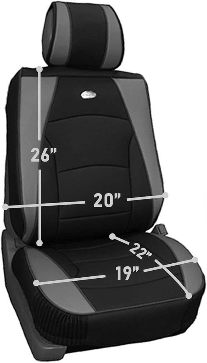 FH Group Ultra Comfort Highest Grade Faux Leather Full Set Cushion Pads Car Seat Covers for Front and Rear– Universal Fit for Cars Trucks & SUVs (Blue/Black)