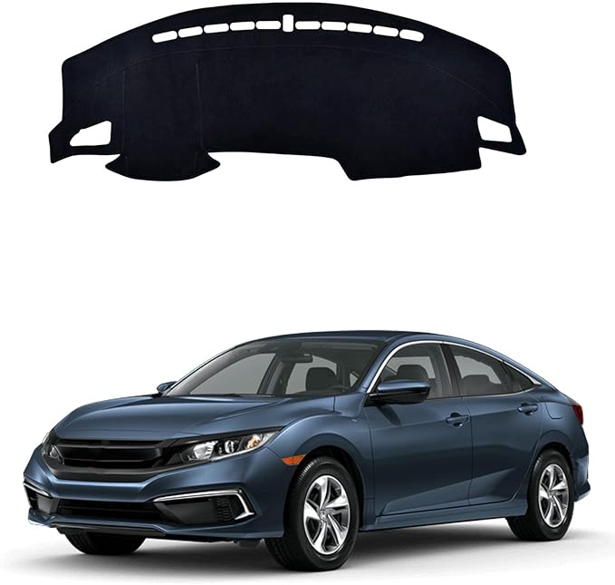 Dashboard Mat Cover for Honda Civic 2016-2021 Nonslip Center Console Sunshield Glare UV Rays Protector Accessories
