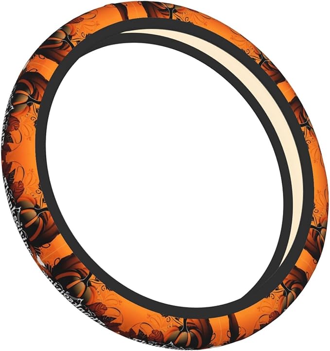 Thanksgiving Day Neoprene Steering Wheel Covers Women Men Car Accessories, Universal 15 Inch Fit Auto, Suvs, Truck