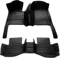 SARAHS Customized car Floor mats -Suitable for 99% of Cars, SUVs, and Trucks - car Pads to Protect Vehicle Interior Floor Accessories (Black Double Splicing)