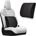 Lumbar Support Pillow, Memory Foam Back Support Cushion, Lumbar Pillow Improving Sitting Posture & Back Pain Relief Suitable for Car, Office Chair, Car Accessories (Black)