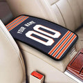 Custom Car Armrest Cover,Add Personalized Name and Number As Gifts for Loyal Football Fans,American Football Auto Center Console Pad Car handrail Box Cushion,Fit for Most Car Seat Box Cover Protector