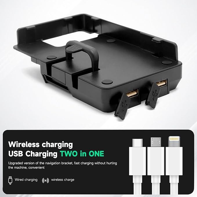 Motorcycle Phone Holder Navigation Bracket GPS for BMW R1200RT R1250RT 2014-2020 Wireless Charging and USB Charging Two in One Mobile Phone Mount GPS Navigator