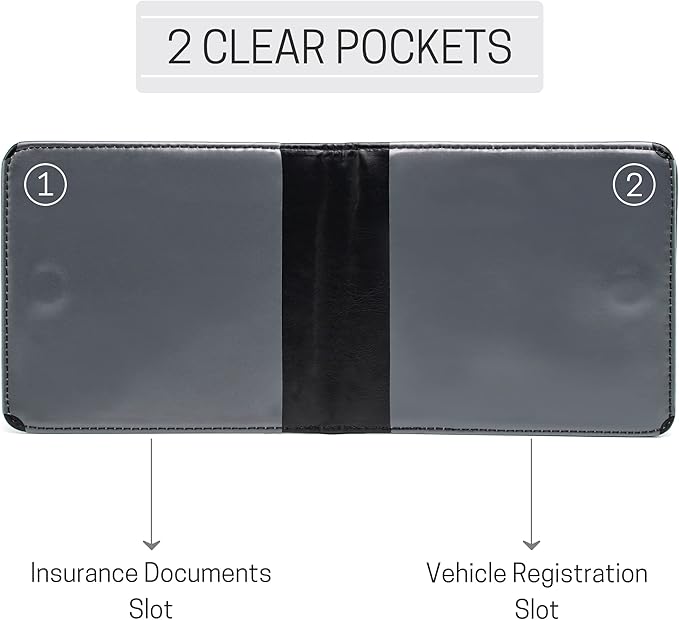 CANOPUS Car Registration and Insurance Holder, Magnetic Closure, Embossed Card Document Holder, Vehicle Glove Box Organizer, Wallet for Auto, SUV, Motorcycle, Truck, Waterproof, SUV Model