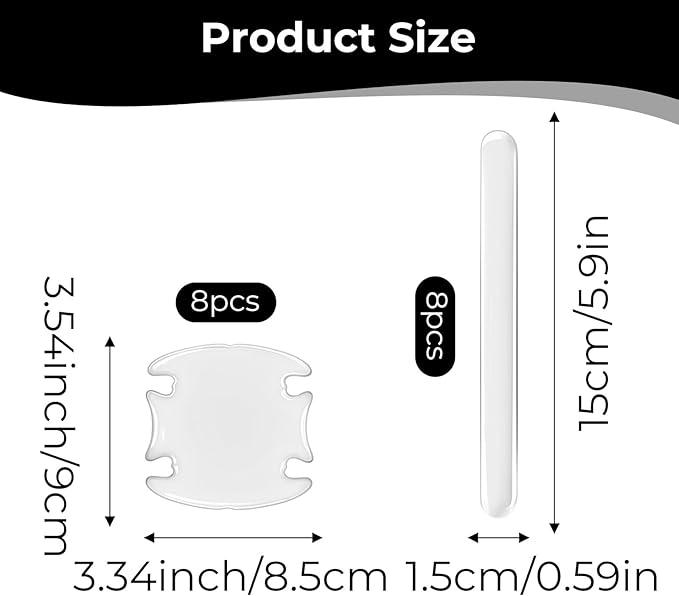 16PCS Car Door Handle Protector, Transparency Car Door Handle Scratch Protector, Waterproof Cars Handles Protecting, for Most Cars Handles