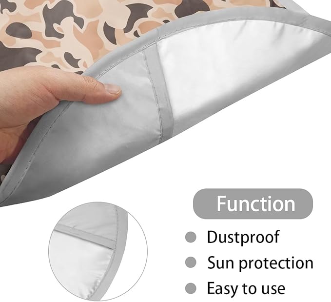 Camo Hunting Duck Steering Wheel Sun Shade Cover 17 Inch Car Rudder Sun Shade Cooling Cover for Summer Foldable Steering Wheel Cover Gift for Friends