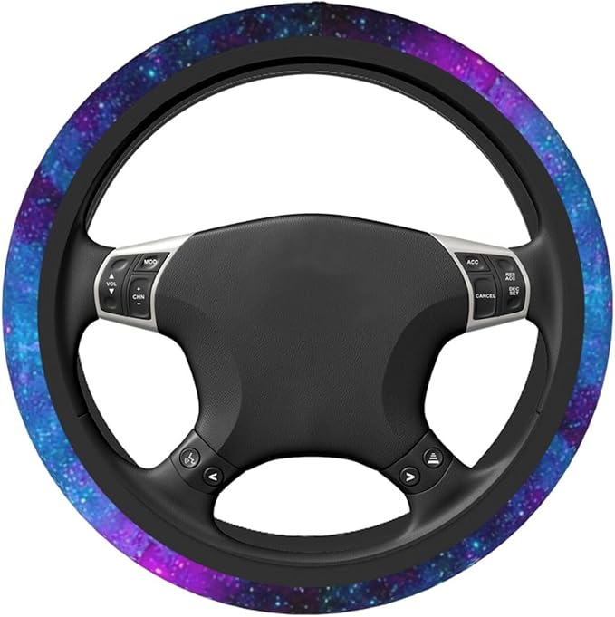 Galaxy Steering Wheel Cover for Women Men Girls Car Accessories Decor Anti-Slip Neoprene Auto Steering Wheel Covers Protector Universal 15 Inch