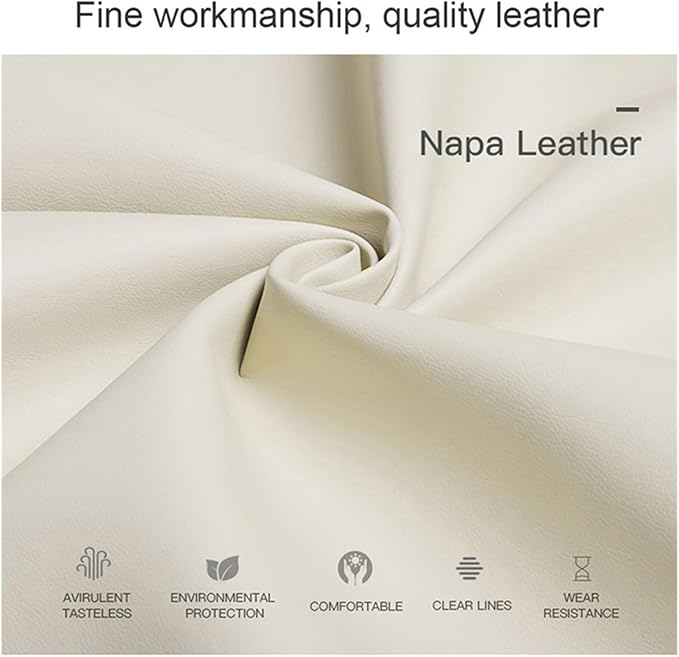 Luxury NAPPA Headrest Compatible For Mercedes Maybach S-Class Leather Lumbar Pillows Car Neck Travel Seat Cushion Support Car Accessories(Beige black)