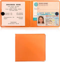 Kewucn 1 PC Car Registration Insurance Holder, Essential Auto Card Glove Box Organizer, Vehicle Interior Accessories Perfect for Most Car, Truck, SUV (10.55''×4.8'', Orange)
