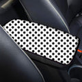 Auto Center Console Armrest Cover Pad Polka Dot Patterns Universal Fit Soft Comfort Center Console Arm Rest Cushion Protectors