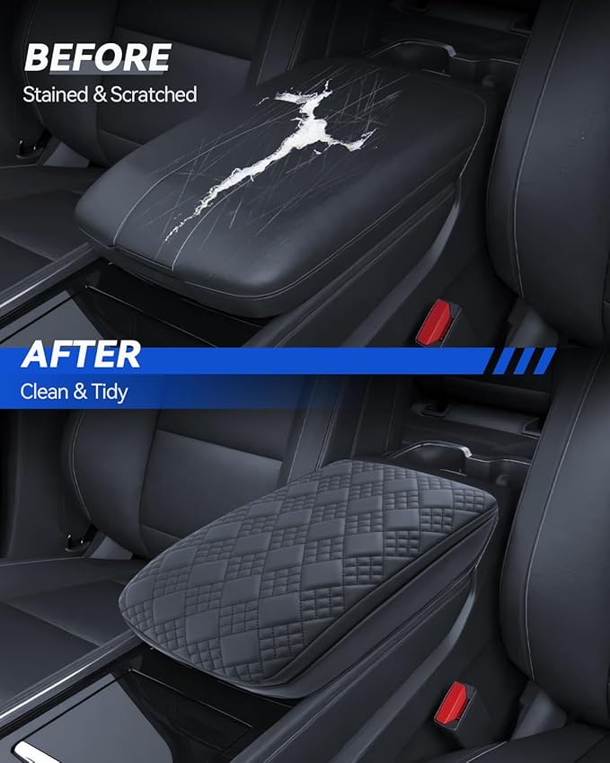 Armrest Cover for 2024 2025 2026 Chevrolet Traverse LT/RS/Z71/High Country Accessories Center Console Middle Lid Pad Protector for Car Elbow Rest-Thickened