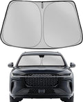 Fonowka Windshield Sun Shade for 2024-2025 Lincoln Nautilus Foldable Sun Sunshade for Car Front Window Blocks UV Rays and Heat Automotive Interior Protector Custom Fit Accessories