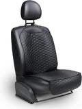 Owleys Premium Leather Car Seat Protector for Child Car Seat Cover from Dirt Scratches - Infant Car Seat Protector for Back Seat/Front Booster Seat Protector Under Baby Car Seat Waterproof 1pc Black