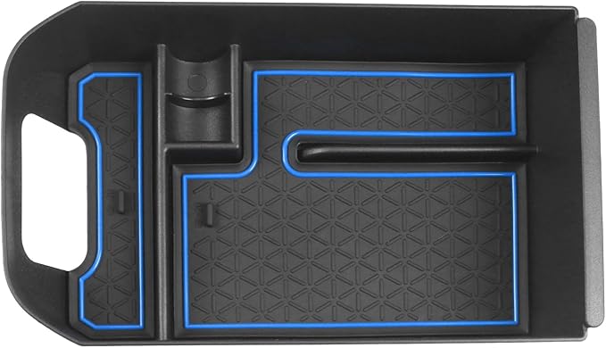 SKTU for 2020 2021 2022 2023 2024 2025 Toyota RAV4 Center Console Organizer 2023 2024 2025 RAV4 Accessories Tray Armrest Box Glove Secondary Storage Box with Coin Holder (Blue)
