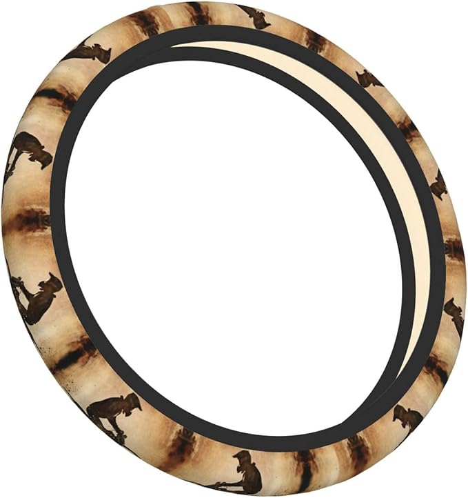 Motorcross Racing Neoprene Steering Wheel Covers Women Men Car Accessories, Universal 15 Inch Fit Auto, Suvs, Truck