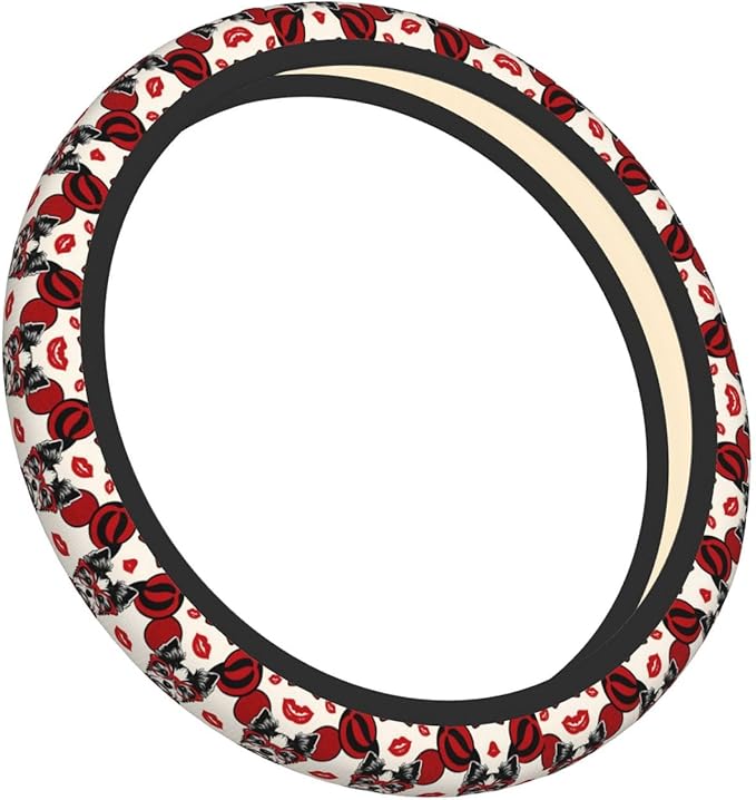 Love Yorkshire Terriers Neoprene Steering Wheel Covers Women Men Car Accessories, Universal 15 Inch Fit Auto, Suvs, Truck