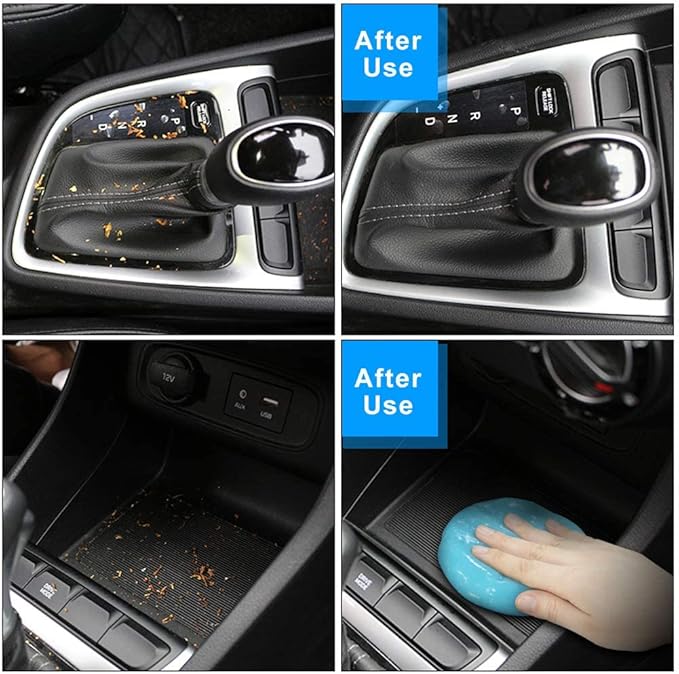 Car Cleaning Gel Multipurpose Car AC Vent Interior Dust Cleaning Gel Jelly Car Interior Keyboard PC Laptop Electronic Gadget Cleaning Kit with Fregrance (Cleaning Gel + Windshield Tablet)