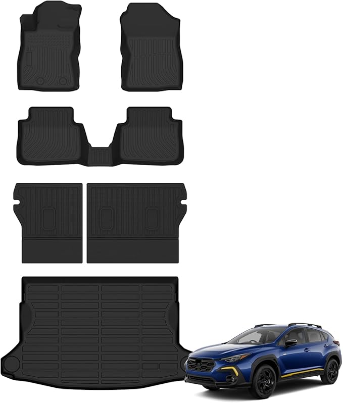 Cartist Floor Mats & Cargo Liner & Backrest Mat for Subaru Crosstrek/Impreza 2024 2025 2026, All Weather Floor Mats for Crosstrek & Impreza Accessories Waterproof
