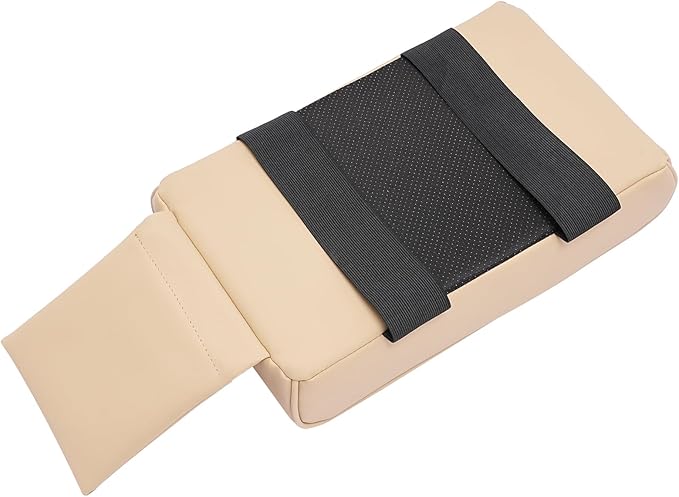 Universal Car Armrest Cushion Pad & Center Console Cover – Premium PU & Sponge, Ergonomic Design with Storage Organizer – Direct Replacement, Cup Holders, Phone Slot, Auto Interior Accessories