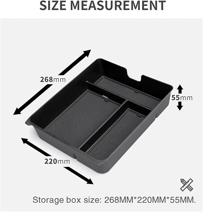 JIADIANYOU Center Console Organizer Compatible with 2023-2025 Honda Pilot, 2024-2026 Honda Passport/Ridgeline Center Console Armrest Storage Box Tray Divider Accessories