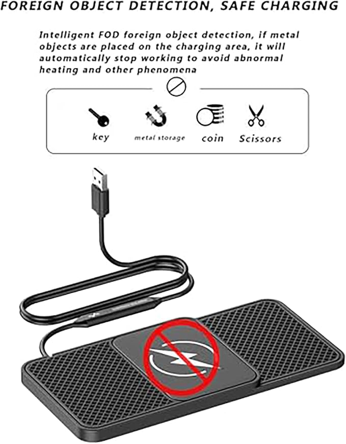 Wireless Car Charger Pad for Subaru Outback 2015-2021,20W Fast Wireless Phone Charger Cell Phone Cordless Charging mat,Non-Slip Phone Charging,30cm Cable Type-C