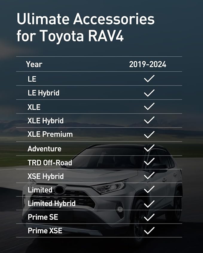 Wireless Charger for Toyota RAV4 2025 2024 2023 2022 2021 2020 2019, Car Interior Center Console Accessories Upgrade, OEM-Style Wireless Phone Charging Pad for RAV4 LE/XLE/TRD/Off-Road/XSE/SE/XSE