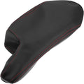 X AUTOHAUX Car Center Console Armrest Cover for Mazda 3 2014-2016 Faux Leather Interior Arm Rest Cover Elbow Cushion Pad Black Red Stitches