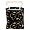 ABUIFDK Car Trash Can, Cute Car Trash Bag, Hanging Car Organizer and Storage Bag, Trash Bin for Car Accessories, Vehicle, Travelling, Camping Cute Black Flowers