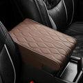 Car Center Console Cover for Ford Edge Sport 2011-2014, Universal Memory Foam Leather Comfortable Soft Armrest Box Pad Cushion Protector Accessories Easy to Clean,Coffee