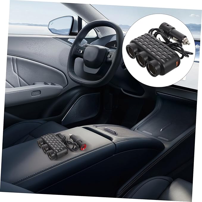 Alipis Car Charger Cars Car Adapter for Plug Outlet Car Outlet Cool Car Accessories Car Gadgets Car Accessories for Converter Car Mobile Phone Automobile Chargers Metal Black
