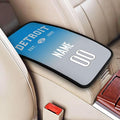 Custom Car Armrest Cover,Add Personalized Name and Number As Gifts for Loyal Football Fans,Auto Center Console Pad Car handrail Box Cushion,Fit for Most Car