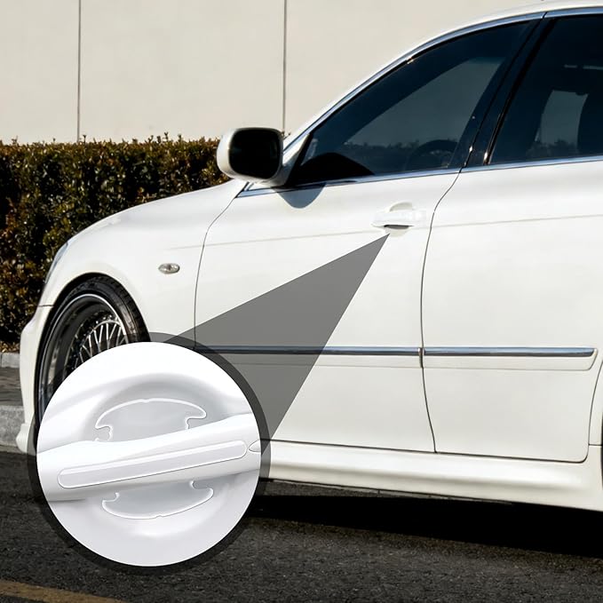 8 Pcs Waterproof and Scratch Resistant Paint Protection Pad Universal Car Door Handle Protector Car Door Handle Scratch Protector Transparent Rearview Anti-Collision Protection Pad for Most Cars