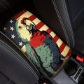 Car Center Console Pad, Universal Waterproof Car Armrest Seat Box Cover, Car Interior Accessories for Most Vehicle SUV Truck Vintage American Flag Parrot Car Armrest Pad