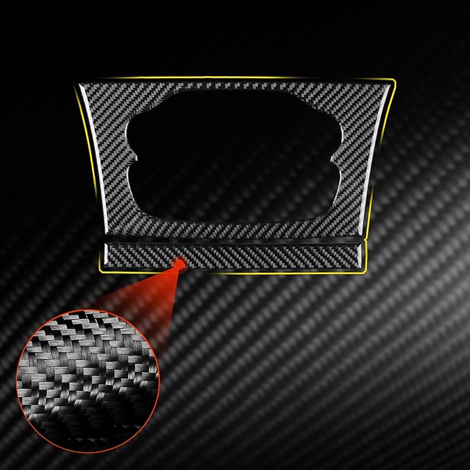NVCNX Real Premium Carbon Fiber for Chrysler 300 Accessories 2015-2023 2016 2017 2018 2019 2020 2021 2022 S/C/Limited/Touring Car Dash AC Climate Control Panel Cover Interior Trim Sticker Decal 2PCs