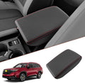 SKTU 2025 2026 Forester Center Console Cover for 2025 2026 Subaru Forester (Base/Premium/Sport/Limited/Touring) Armrest Cover Subaru Forester 2025 2026 Accessories Console Cushion (Red Line)