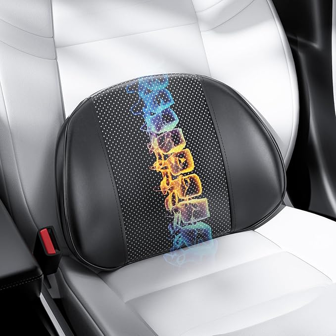 Lumbar Support Pillow for Car, Back Support for Office Chair Lumbar Pillow, Car Lumbar Support for Driving Seat Lower Back Cushion Memory Foam for Office Chair Wheelchair Pain Relief