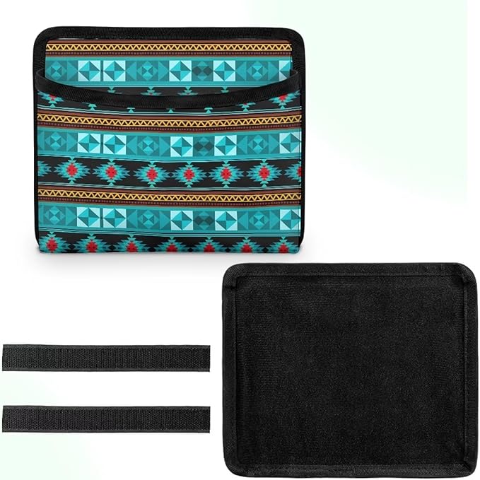 Fashion Aztec Car Seat Side Pocket Organizer Cell Phone Holder Storage Bag Pouch for Wallet Keys Document Auto Console Door Rear Seat Storage Box Automotive Interior Accessories