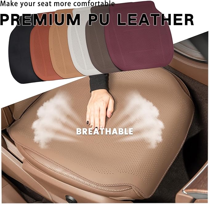 ontto Set Car Seat Cushions for Front and Rear Seat,Universal Seat Pad fits Most Vehicles,Non-Slip Seat Insert Mat Cushion with Buckle Fixing,Cooling Summer Seat Cushion