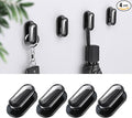 4 PCS Car Mini Hooks, Strong Self-Adhesive Backseat Hangers, Universal Hook Stickers for Key Charging Cable Earphone Car Interior Accessories (Glossy)